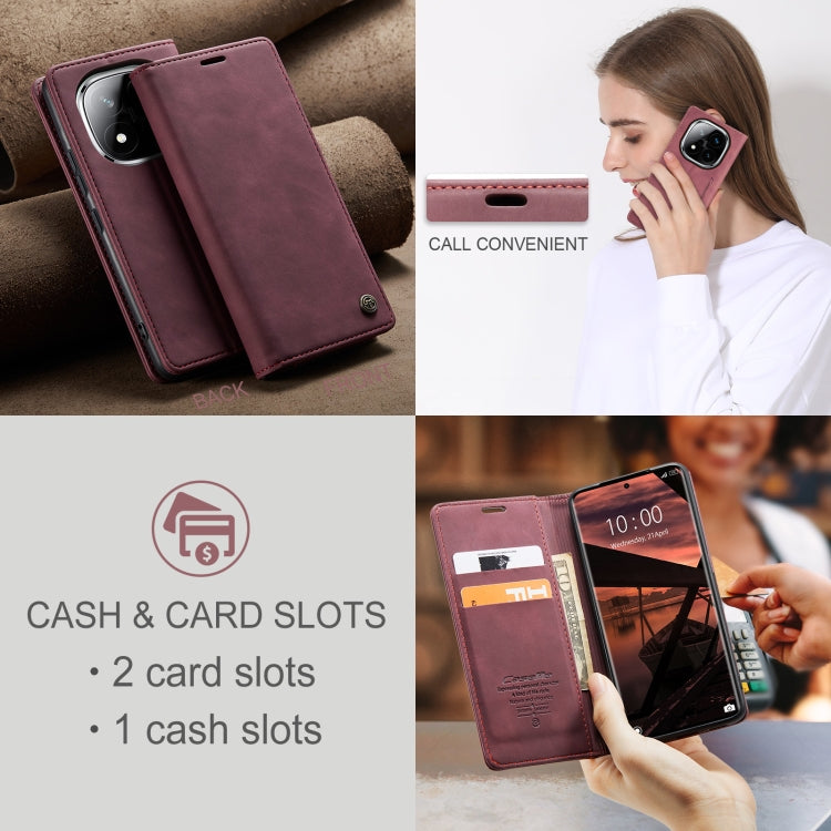 For Redmi Note 14 Pro 5G CaseMe 013 Multifunctional Horizontal Flip Leather Phone Case(Red) - Note 14 Pro Cases by CaseMe | Online Shopping UK | buy2fix