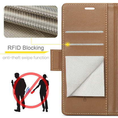 For Redmi Note 14 Pro 5G CaseMe 023 Butterfly Buckle Litchi Texture RFID Anti-theft Leather Phone Case(Brown) - Note 14 Pro Cases by CaseMe | Online Shopping UK | buy2fix