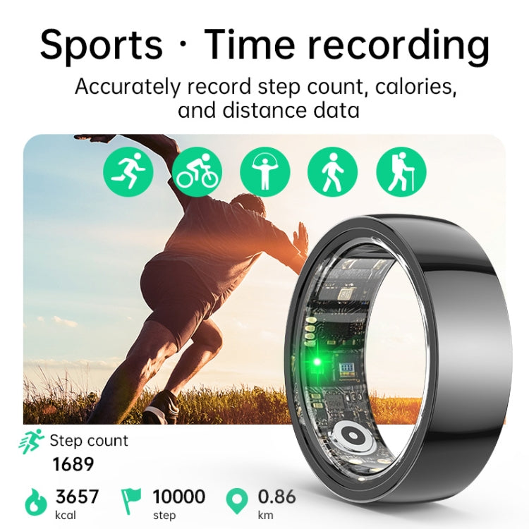 R1000 SIZE 7 Smart Ring, Support Heart Rate / Blood Oxygen / Sleep / Multiple Sports Modes(Black) - Smart Rings / Smart Telephones by buy2fix | Online Shopping UK | buy2fix