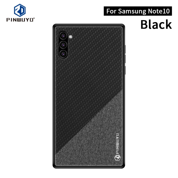 PINWUYO Honors Series Shockproof PC + TPU Protective Case for Galaxy Note10(Black) - Galaxy Phone Cases by PINWUYO | Online Shopping UK | buy2fix