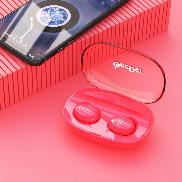 OneDer W12 Wireless Earphone with Waterproof IPX5 HD Stereo Sound TWS Bluetooth Earphone(Red) - TWS Earphone by OneDer | Online Shopping UK | buy2fix