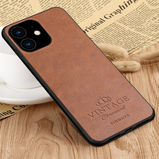 PINWUYO Pin Rui Series Classical Leather, PC + TPU + PU Leather Waterproof And Anti-fall All-inclusive Protective Shell for iPhone 11(Brown) - More iPhone Cases by PINWUYO | Online Shopping UK | buy2fix