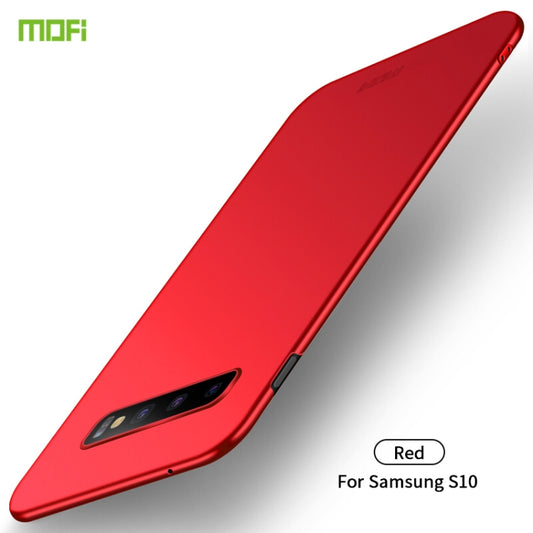 For Galaxy S10 MOFI Frosted PC Ultra-thin Hard Case(Red) - Galaxy Phone Cases by MOFI | Online Shopping UK | buy2fix