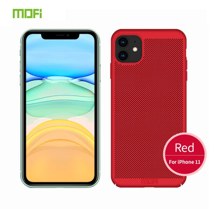 For iPhone 11 MOFI Breathable PC Ultra-thin All-inclusive Protective Case(Red) - iPhone 11 Cases by MOFI | Online Shopping UK | buy2fix