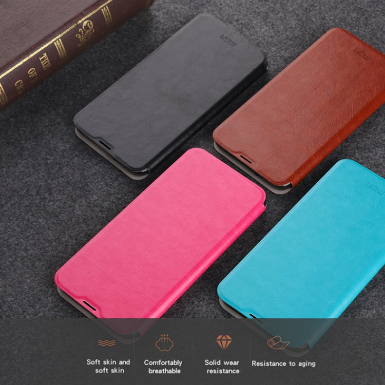 For Xiaomi RedMi 8A MOFI Rui Series Classical Leather Flip Leather Case With Bracket Embedded Steel Plate All-inclusive(Black) - Xiaomi Cases by MOFI | Online Shopping UK | buy2fix