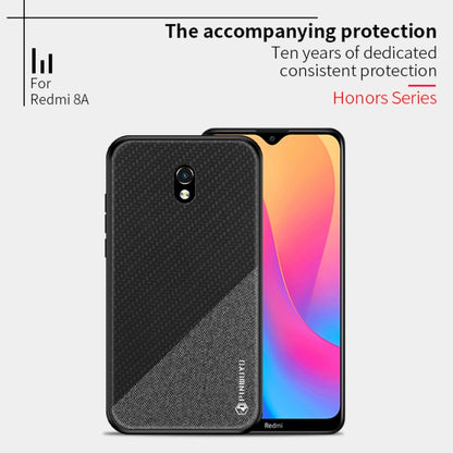 For Xiaomi RedMi 8A PINWUYO Rong Series  Shockproof PC + TPU+ Chemical Fiber Cloth Protective Cover(Blue) - Xiaomi Cases by PINWUYO | Online Shopping UK | buy2fix