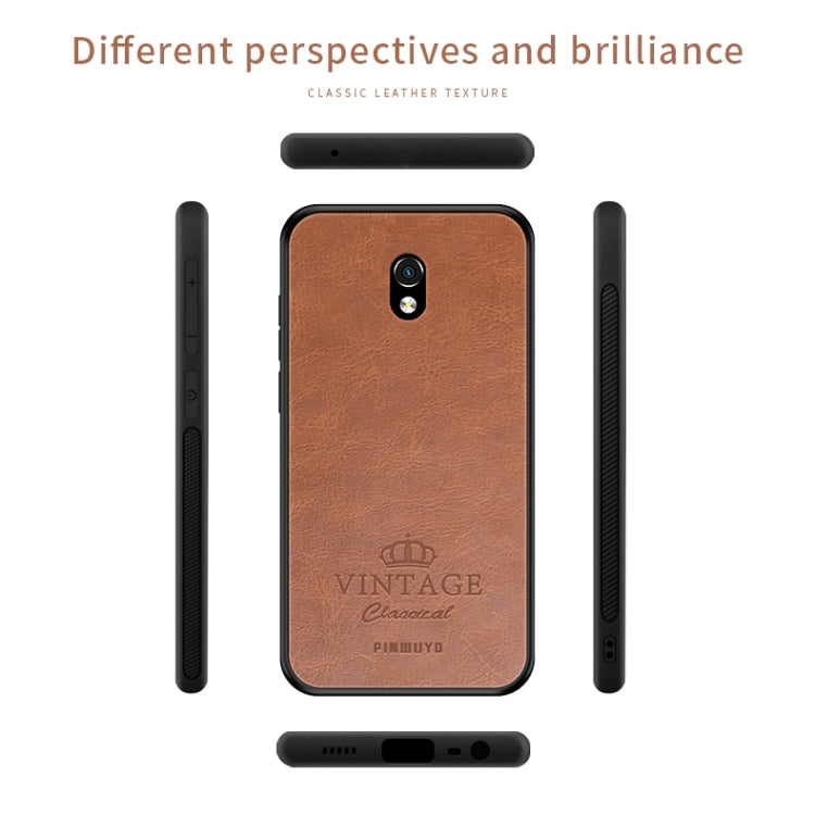 For Xiaomi RedMi 8A PINWUYO Pin Rui Series Classical Leather, PC + TPU + PU Leather Waterproof And Anti-fall All-inclusive Protective Shell(Red) - Xiaomi Cases by PINWUYO | Online Shopping UK | buy2fix