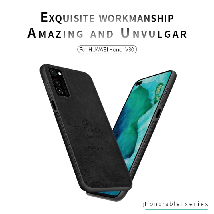 For Huawei Honor V30 / V30 Pro PINWUYO Zun Series PC + TPU + Skin Waterproof And Anti-fall All-inclusive Protective Shell(Black) - Honor Cases by PINWUYO | Online Shopping UK | buy2fix