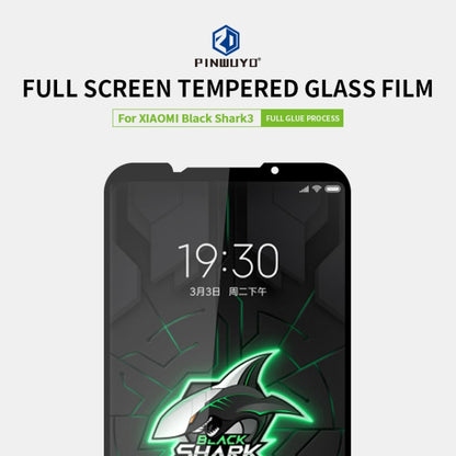 For Xiaomi Black Shark 3 PINWUYO 9H 2.5D Full Screen Tempered Glass Film(Black) -  by PINWUYO | Online Shopping UK | buy2fix