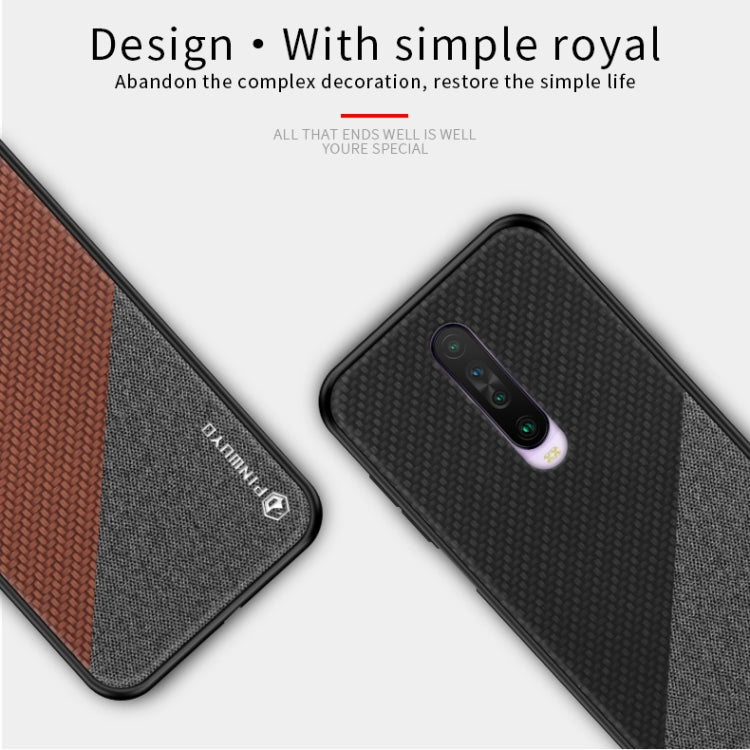 For Xiaomi  RedMi K30 PINWUYO Rong Series  Shockproof PC + TPU+ Chemical Fiber Cloth Protective Cover(Red) - Xiaomi Cases by PINWUYO | Online Shopping UK | buy2fix