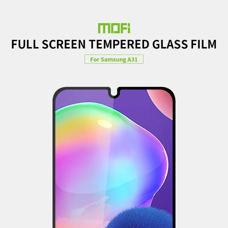 For Galaxy A31 MOFI 9H 2.5D Full Screen Tempered Glass Film(Black) - Galaxy Tempered Glass by MOFI | Online Shopping UK | buy2fix