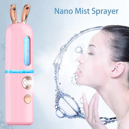 Facial Steamer Nano Spray Water Replenishing Instrument Portable Cold Spray Machine Charging Beauty Instrument Automatic Alcohol Sprayer, Style:Cute Deer(White) - Beauty Instrument by buy2fix | Online Shopping UK | buy2fix