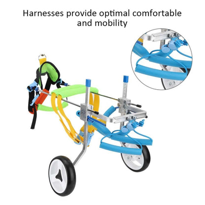 Pet Wheelchair Disabled Dog Old Dog Cat Assisted Walk Car Hind Leg Exercise Car For Dog/Cat Care, Size:XSLW - Training Aids by buy2fix | Online Shopping UK | buy2fix