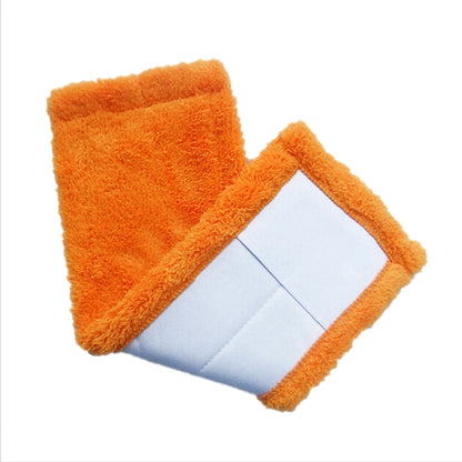 Coral Flannel Head  Padded Flat Replacement Household Company Cleaning Mop Cloth Rag(Orange) - Sponges, Cloths & Brushes by buy2fix | Online Shopping UK | buy2fix