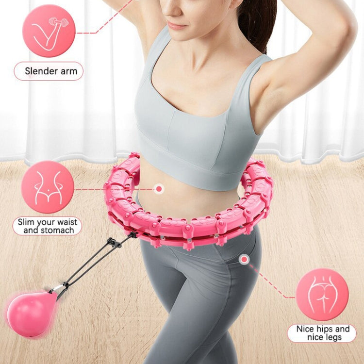 Smart Thin Waist Ring Women Will Not Fall Off Detachable Abdominal Ring Fitness Equipment, Size: 21 Knots(Pink) - Fitness Circles by buy2fix | Online Shopping UK | buy2fix