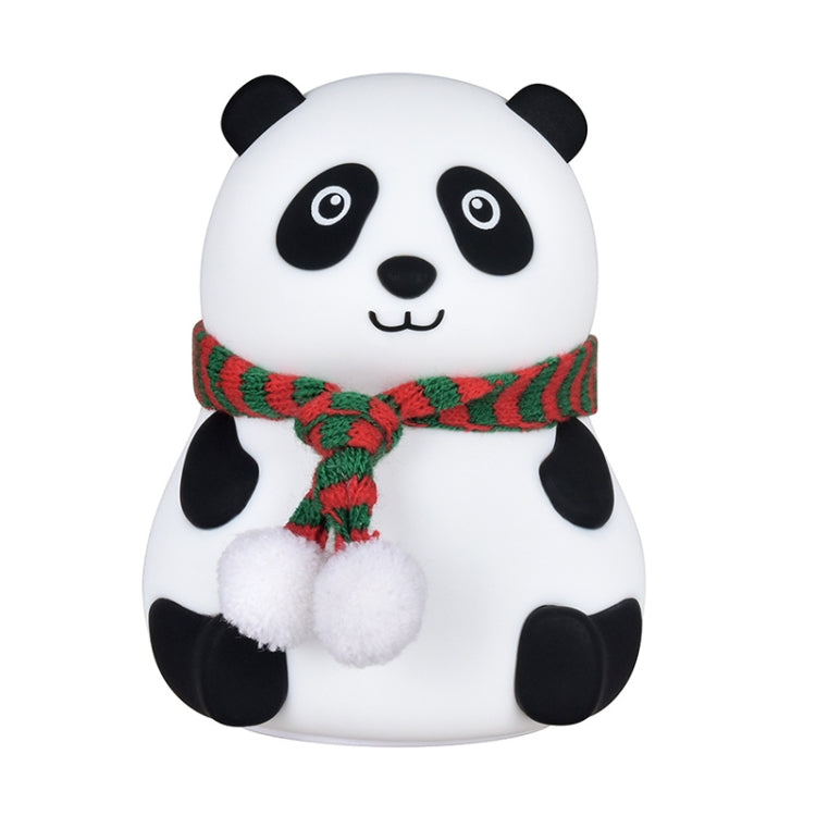 Cute Panda Night Light USB Charging Touch Control Colorful Silicone Bedside Lamp(Big Eyes) - Night Lights by buy2fix | Online Shopping UK | buy2fix