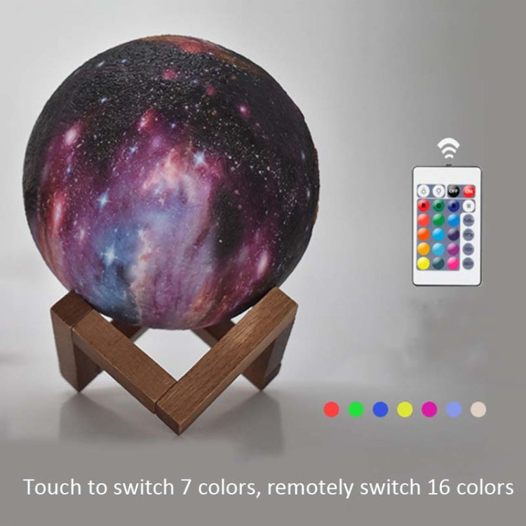 1W 3D Moon Lamp Children Gift Table Lamp Painted Starry Sky LED Night Light, Light color: 8cm Touch Control 3-colors - Night Lights by buy2fix | Online Shopping UK | buy2fix