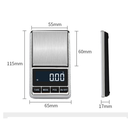 Kitchen Stainless Steel Mini Portable Scale High Precision Jewelry Scale Electronic Scale, Specification: 100g/0.01g - Jewelry Scales by buy2fix | Online Shopping UK | buy2fix