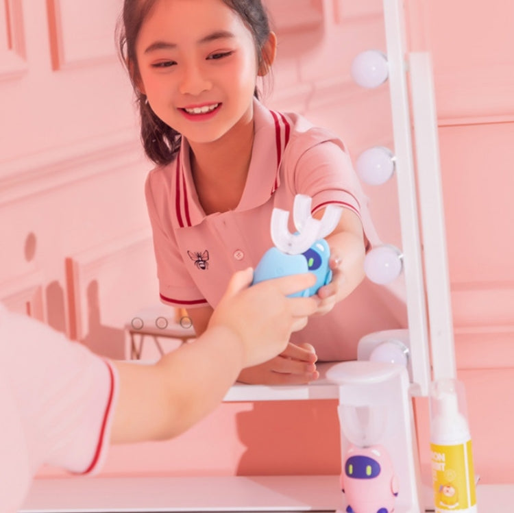 Lanbeibei Children U-Shaped Automatic Electric Toothbrush 2-6 Years Old Plus Version (Blue) - Toothbrushes by buy2fix | Online Shopping UK | buy2fix