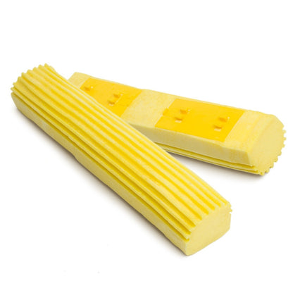 2 PCS 28cm Half-Fold Narrow Mouth Universal Mop Sponge Tape Head Replacement Fittings(Yellow) - Sponges, Cloths & Brushes by buy2fix | Online Shopping UK | buy2fix