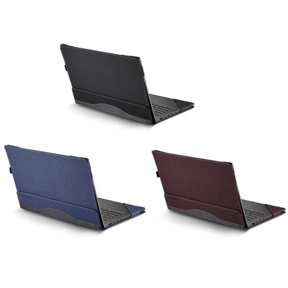 For Samsung Galaxy Book 4 Pro 14 Inch Leather Laptop Anti-Fall Protective Case(Dark Blue) - 14.1 inch by buy2fix | Online Shopping UK | buy2fix