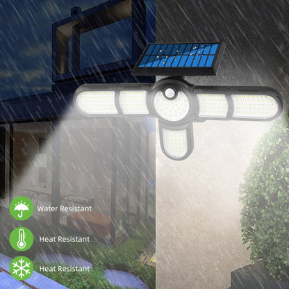 Garden Solar Wall Light Outdoor Waterproof Lawn Light Landscape Corridor Small Street Light, Spec: 5-Head 168 LED - Solar Lights by buy2fix | Online Shopping UK | buy2fix