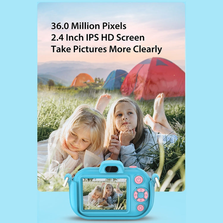 DC502 2.4-Inch 16X Zoom 2.7K Video Recording Children Digital Camera, Color: Blue + 32G(AU Plug) - Children Cameras by buy2fix | Online Shopping UK | buy2fix