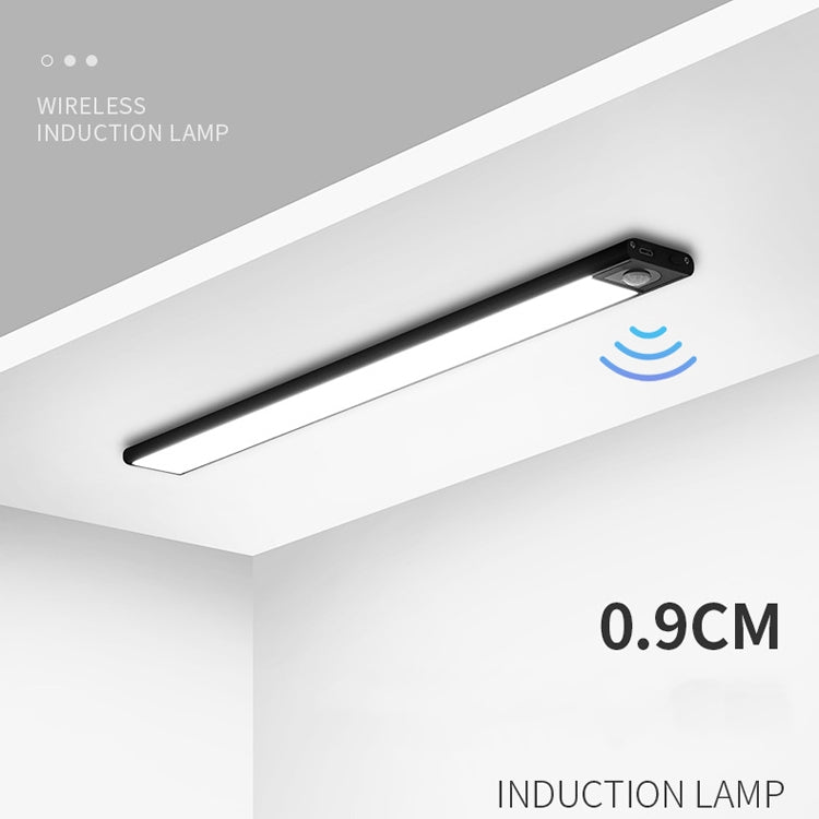 Intelligent Automatic Human Body Induction Wireless LED Lamp 20cm(Black + White Light) - Sensor LED Lights by buy2fix | Online Shopping UK | buy2fix