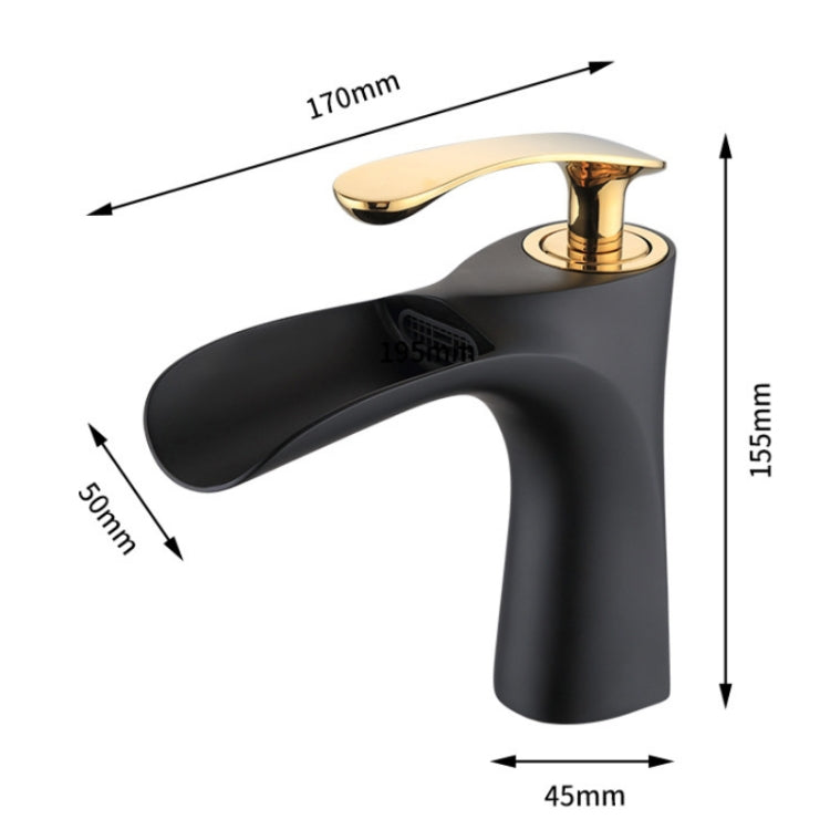 Washbasin All Copper Diamond Hot And Cold Water Faucet(Gold) - Faucets & Accessories by buy2fix | Online Shopping UK | buy2fix