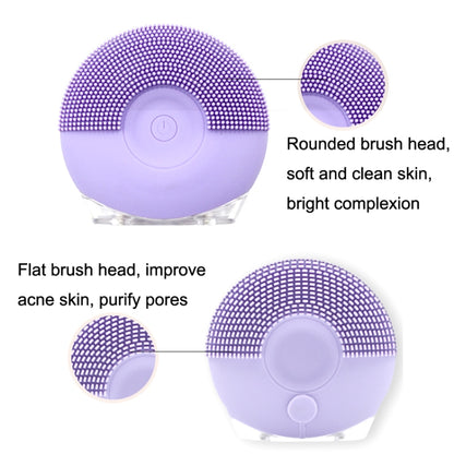 Silicone Sound Wave Vibration Massage Cleansing Bristles Pore Cleaning Beauty Brush, Colour: Pink - Cleanser by buy2fix | Online Shopping UK | buy2fix