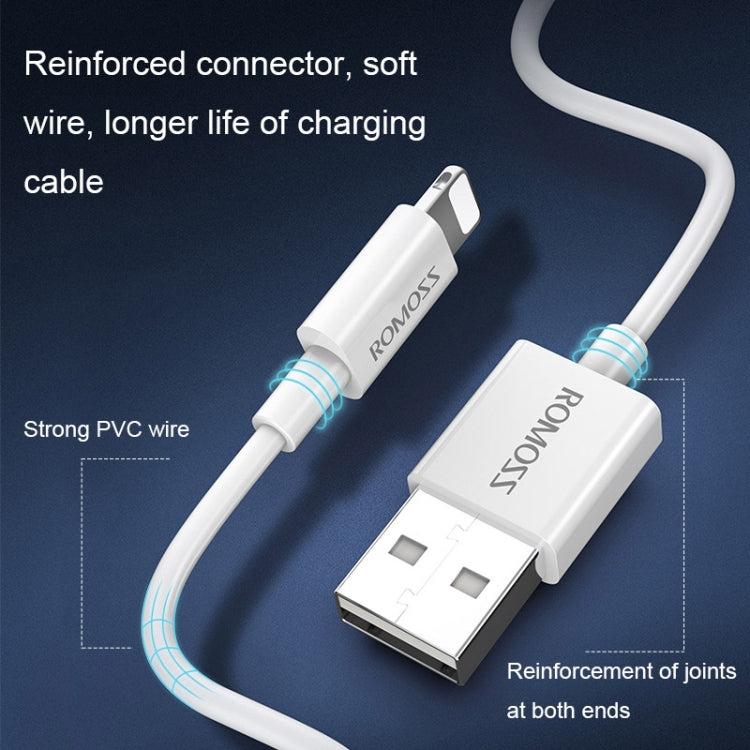 ROMOSS CB12 2.4A Mobile Phone USB Charging Data Cable for iPhone, Length: 1.5m - Normal Style Cable by ROMOSS | Online Shopping UK | buy2fix