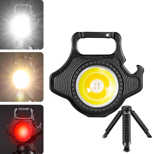 E-SMARTER W5133 Mini Keychain Strong Light Portable Flashlight, Specification: Black+Tripod - Mini Flashlight by E-SMARTER | Online Shopping UK | buy2fix