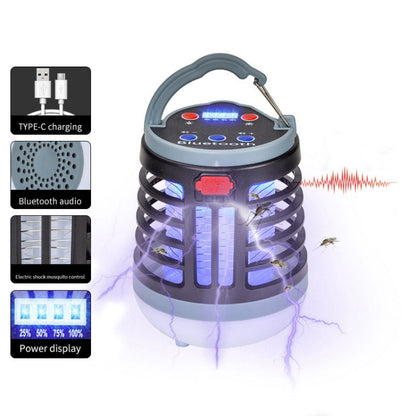 Bluetooth Audio USB Charging Lighting Mosquito Trap(W881 Brown) - Repellents by null | Online Shopping UK | buy2fix