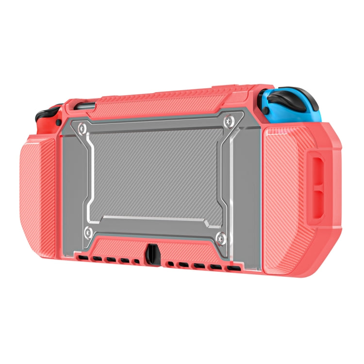 TPU+PC Two-in-one Non-slip Protective Case for Nintendo Switch OLED(Coral) - Cases by buy2fix | Online Shopping UK | buy2fix