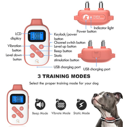 PaiPaitek PD523 1000m Remote Control Rechargeable Waterproof Dog Trainer - Training Aids by PaiPaitek | Online Shopping UK | buy2fix