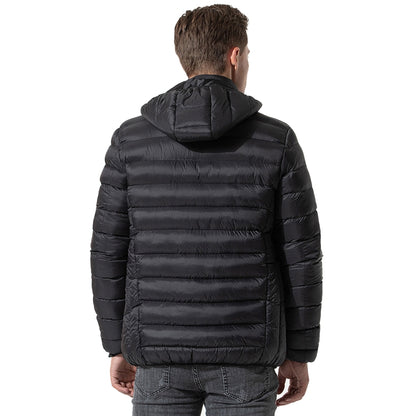 11 Zone Double Control Black USB Winter Electric Heated Jacket Warm Thermal Jacket, Size: XXXL - Down Jackets by buy2fix | Online Shopping UK | buy2fix