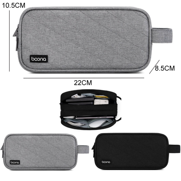 Baona BN-B001 Laptop Power Cord Mouse Headset Organizer(Black) - Digital Storage Bag by Baona | Online Shopping UK | buy2fix