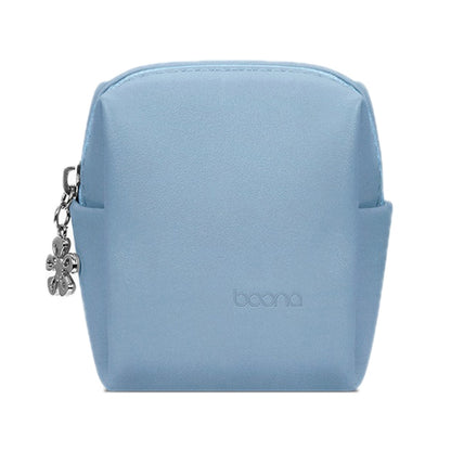 Baona BN-G003 Leather Mini Portable Multifunctional Digital Storage Bag(Zipper Dark Blue) - Digital Storage Bag by Baona | Online Shopping UK | buy2fix