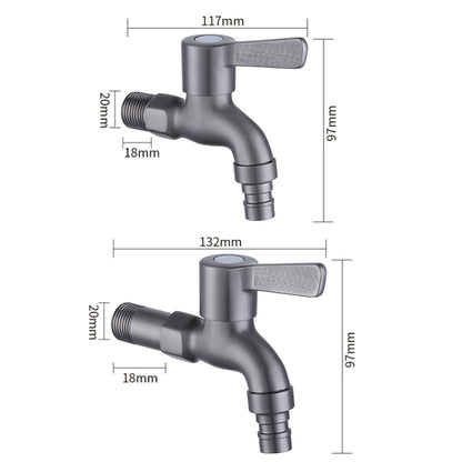 Bathroom Toilet Stainless Steel Bib Tap Wall Mounted Washing Machine Water Tap ,Spec: Medium Long Type - Faucets & Accessories by buy2fix | Online Shopping UK | buy2fix