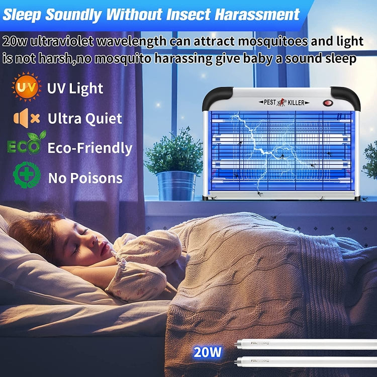 SK611 Indoor Household 20W Electric Shock Mosquito Killer Lamp High Voltage Hotel Fly Killer Lamp(EU Plug) - Repellents by buy2fix | Online Shopping UK | buy2fix