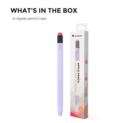 For Apple Pencil 2 AhaStyle PT180-2 Silicone Protective Case Anti-Slip And Anti-Drop Capacitive Pen Case(Purple) - Pencil Accessories by AhaStyle | Online Shopping UK | buy2fix