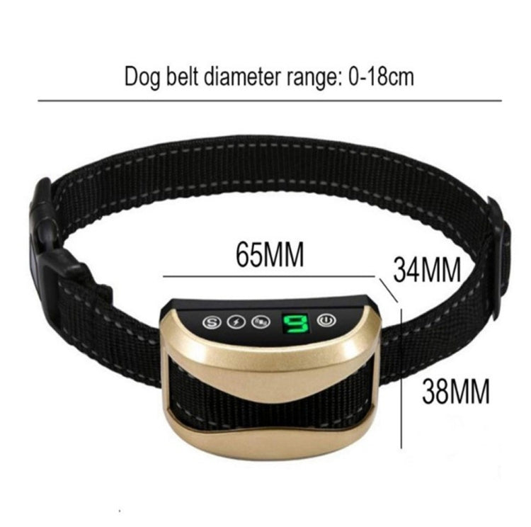 USB Rechargeable Waterproof Dog Bark Collar With Vibration And Beep(Gold) - Training Aids by buy2fix | Online Shopping UK | buy2fix