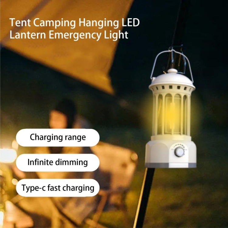 Rechargeable COB Portable Outdoor Camping Lamp Atmosphere Tent Lamp Retro Lamp, Size: Large Red - Camping Lighting by buy2fix | Online Shopping UK | buy2fix