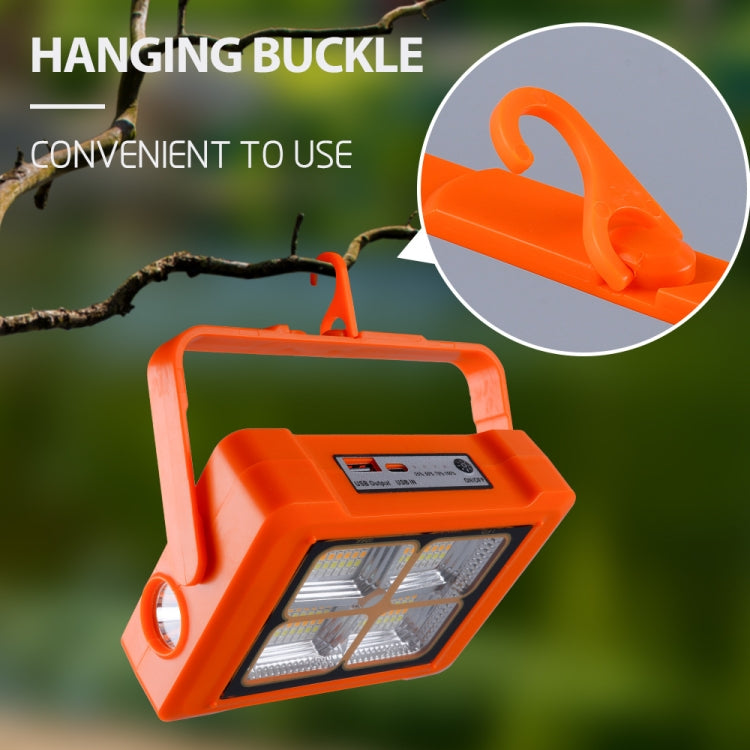 Solar Flood Light Portable Flashlight Emergency Work Light(Orange) - Floodlights by buy2fix | Online Shopping UK | buy2fix