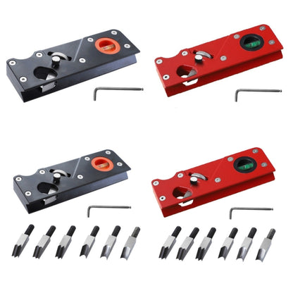 Woodworking Multi-Angle Chamfering Adjustable Depth Hand Planer, Color: Red + 6 Blades - Wood Planers by buy2fix | Online Shopping UK | buy2fix