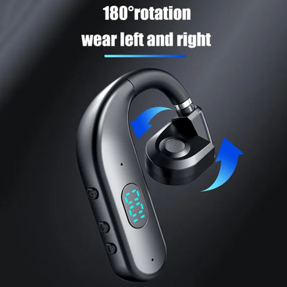 T50 Bluetooth 5.3 Wireless Headphone Single Ear Digital Display Stereo Earbuds Color Boxed(Black) - Bluetooth Earphone by buy2fix | Online Shopping UK | buy2fix