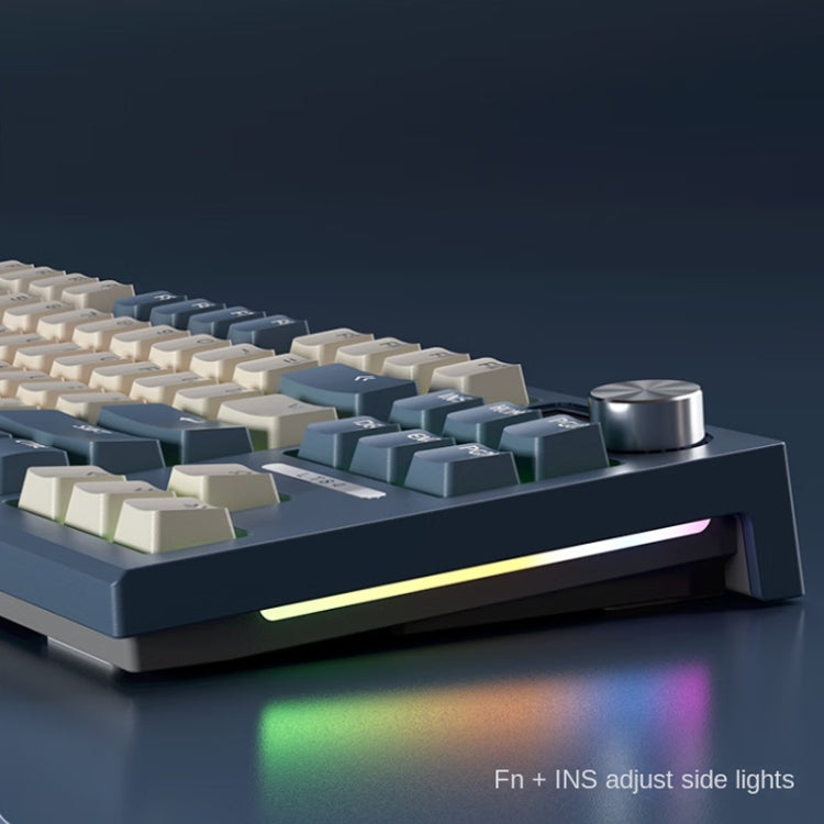 LANGTU LT84 Mechanical Luminous Keyboard, Style: Wired Single-mode Red Shaft (White) - Wired Keyboard by LANGTU | Online Shopping UK | buy2fix
