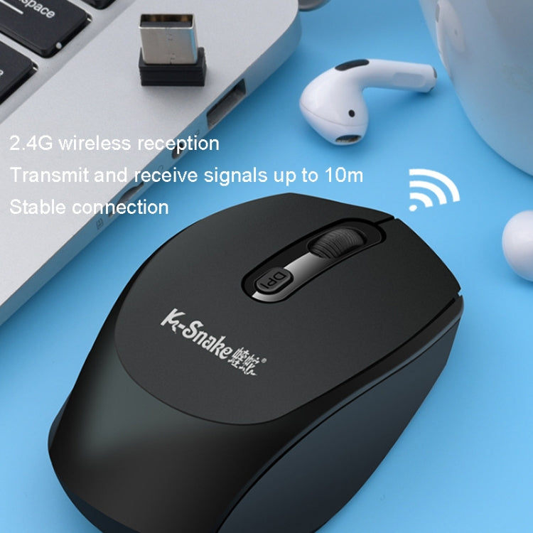 K-Snake W500 Wireless 2.4g Portable Mouse Computer Laptop Office Household Mouse(White) - Wireless Mice by K-Snake | Online Shopping UK | buy2fix