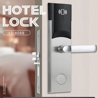 LOCSTAR  8088 RFID Card +Mechnical Key Unlock Hotel Door Lock(Stainless Steel) - Door Lock by LOCSTAR | Online Shopping UK | buy2fix