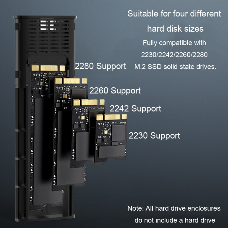 Blueendless 2809 General Dual Protocol Wiring 2-in-1 M.2 Mobile Hard Disk Case SSD External Solid Hard Drive Enclosure Box - HDD Enclosure by Blueendless | Online Shopping UK | buy2fix
